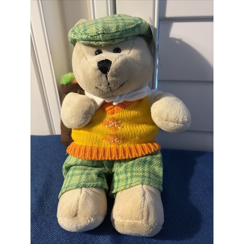 Starbucks Bearista Plush Bear 5-10 in Beige w/ Sweater Hat Pants New  2006